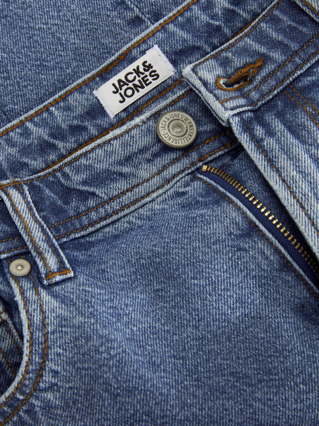 JACK & JONES high waist relaxed jeans JJICHRIS JJORIGINAL blue denim