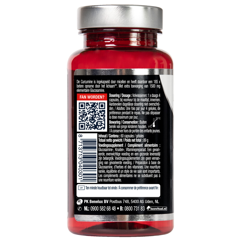 2x Lucovitaal Glucosamine Curcumine 1500/40mg60 capsules