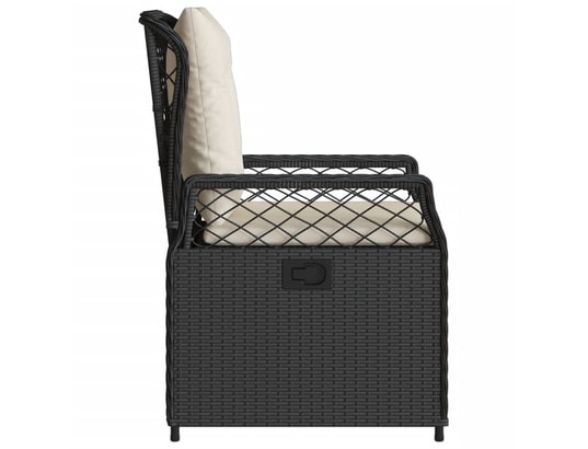 VIDAXL - Fauteuil Chaises inclinables de jardin lot de 2 noir résine tressée