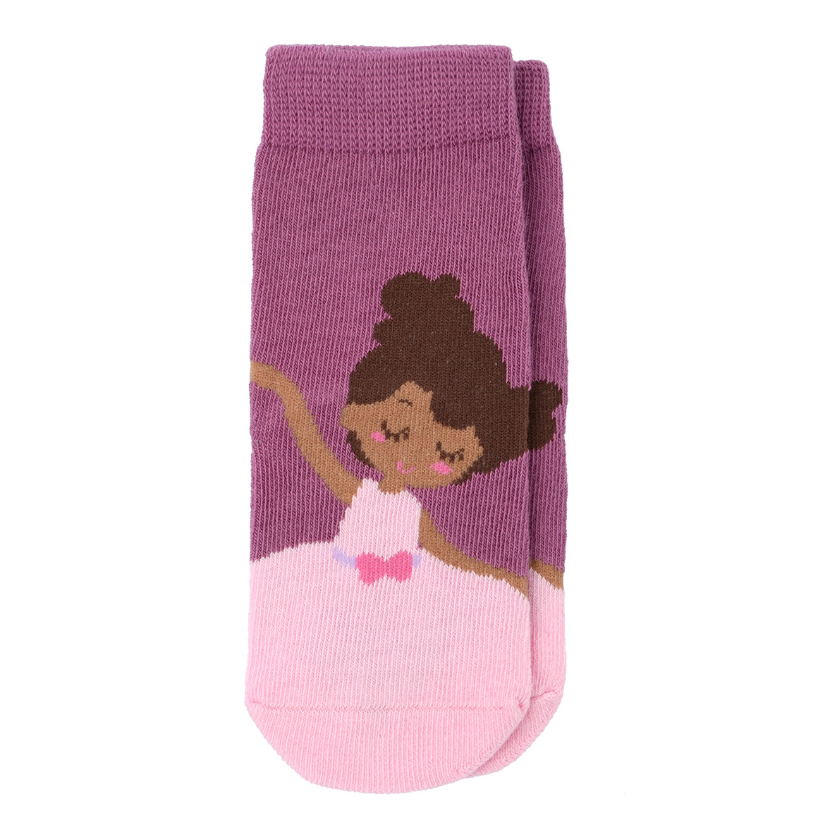 5 Paar Baby Socken in verschiedenen Dessins helllila / dunkelrosa