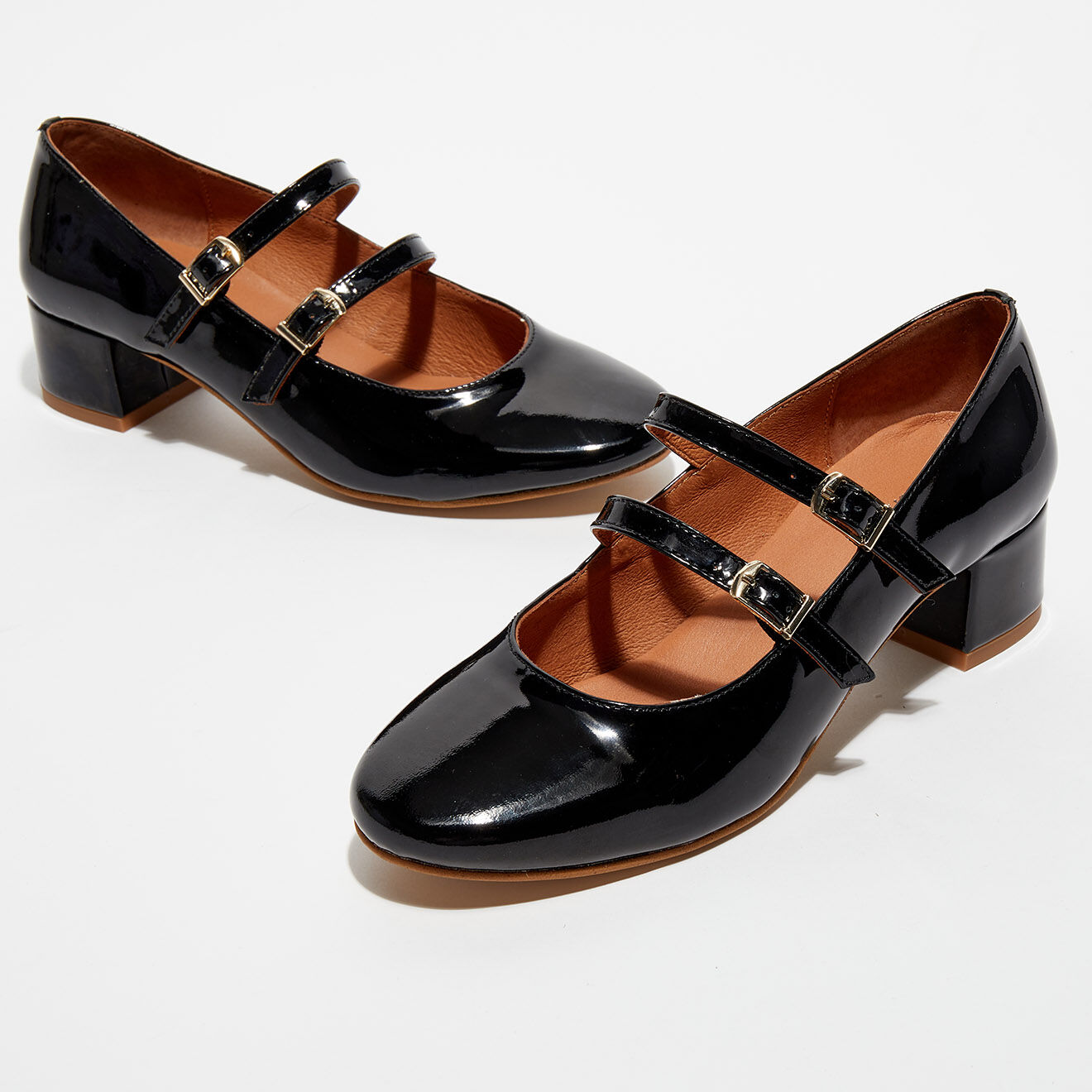 Quartier Latin Babies en Cuir verni Louise noires - Talon 4 cm