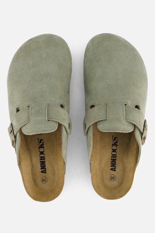 Ann Rocks Sandalen groen Suede