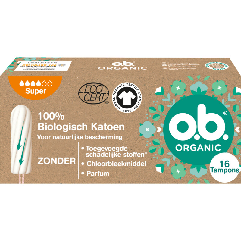 o.b. Organic cotton tampons super
