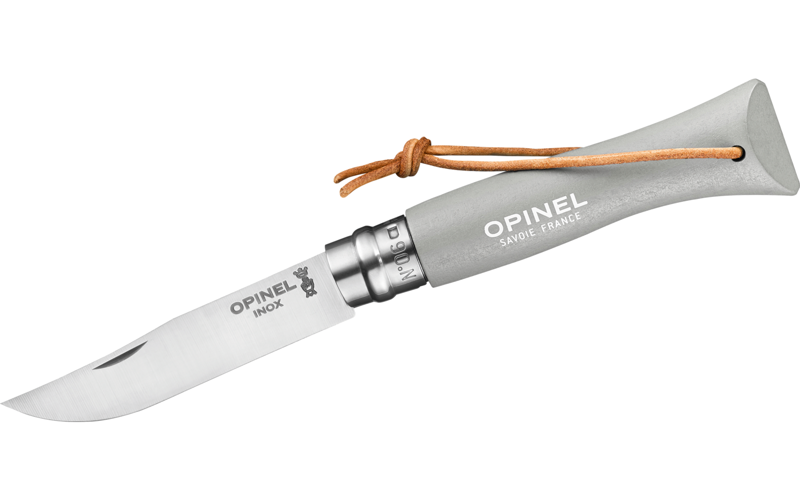 Opinel N°06 Colorama Art Deco Taschenmesser mit Lederkordel Klingenlänge 7 cm flieder