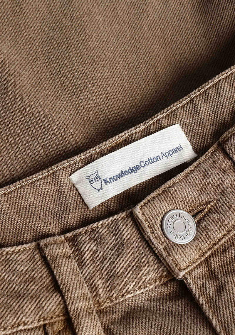 Knowledge Cotton Apparel Jeansshorts Gale Straight Mid-Rise Twill 5-Pocket Shorts Tiramisu