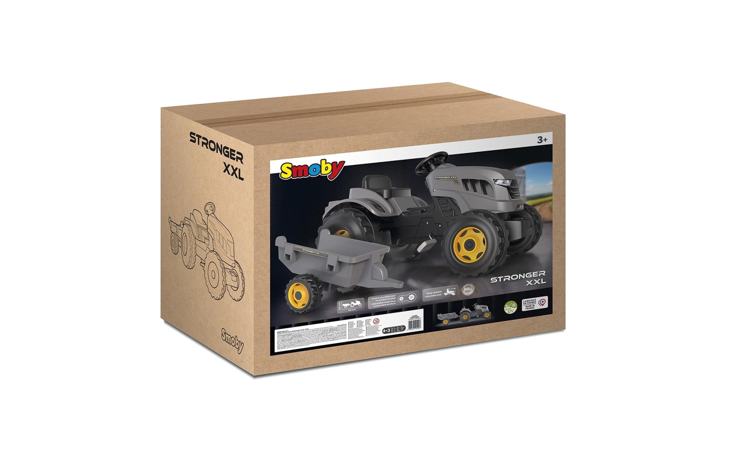 Traktor Stronger XXL mit Anhänger<br>Tretfahrzeug für Kinder