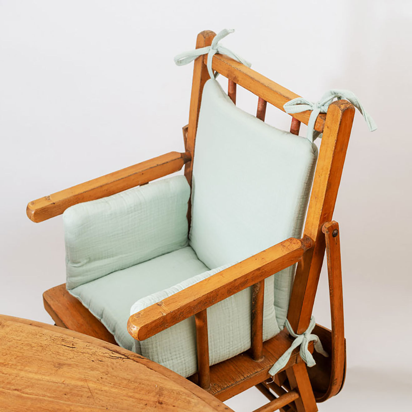 Papate Coussin de Chaise Haute en Coton Bio vert - 31x16x27 cm
