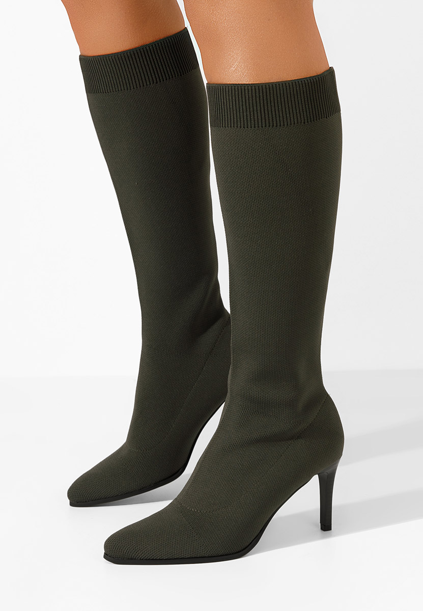 Bottes talons aiguilles verts Avibria
