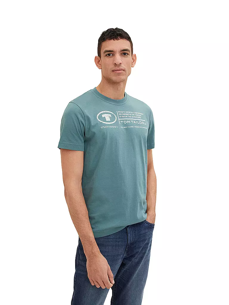 TOM TAILOR T-Shirt Regular Fit petrol
