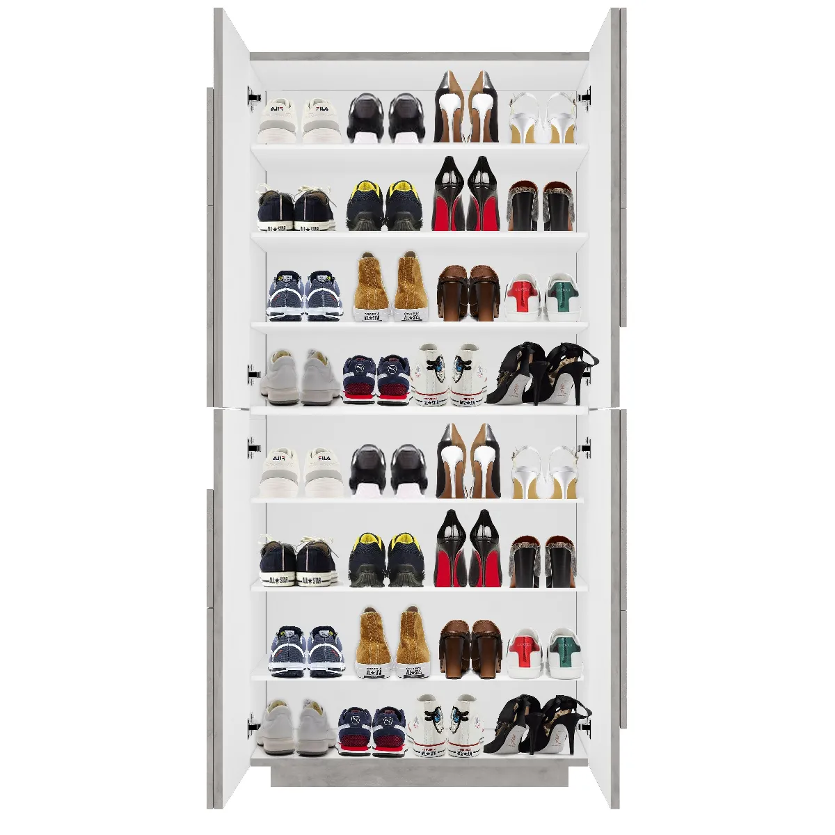 ALTER Étagère à chaussures moderne - Gris ardoise
