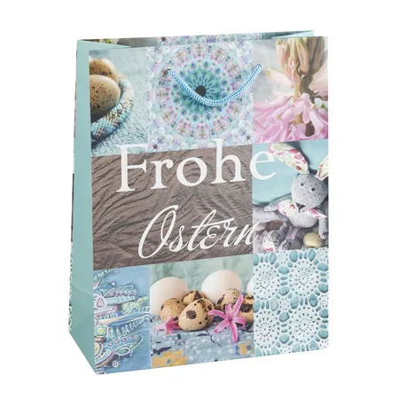 Idena 31447 Geschenktasche Ostern, 1 Stück, 5-fach sortiert