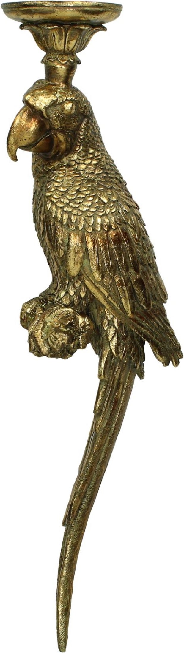 HD Collection kandelaar Aurum papegaai goud 13 x 10 x 53 cm