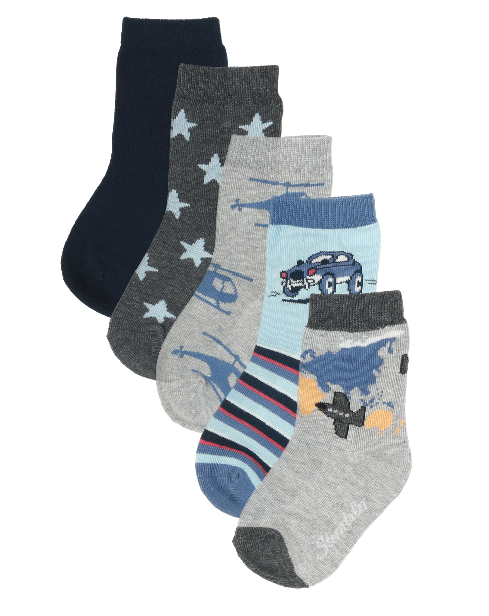 Socken WILDFLUG 5er-Pack in hellgrau meliert