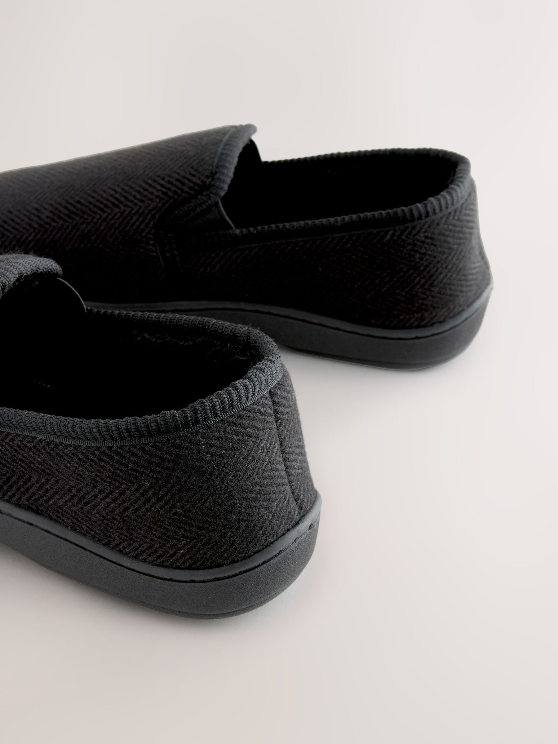 Zwart Ground - Pantoffels met dichte hiel
