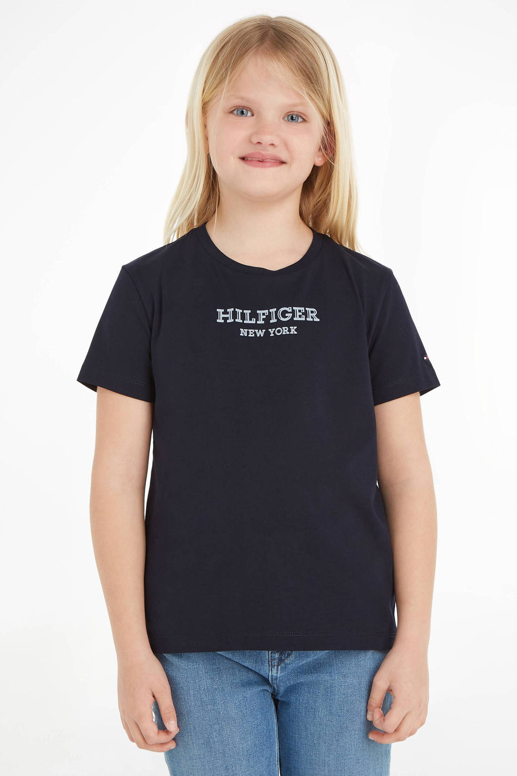 Tommy Hilfiger T-shirt MONOTYPE met tekst zwart