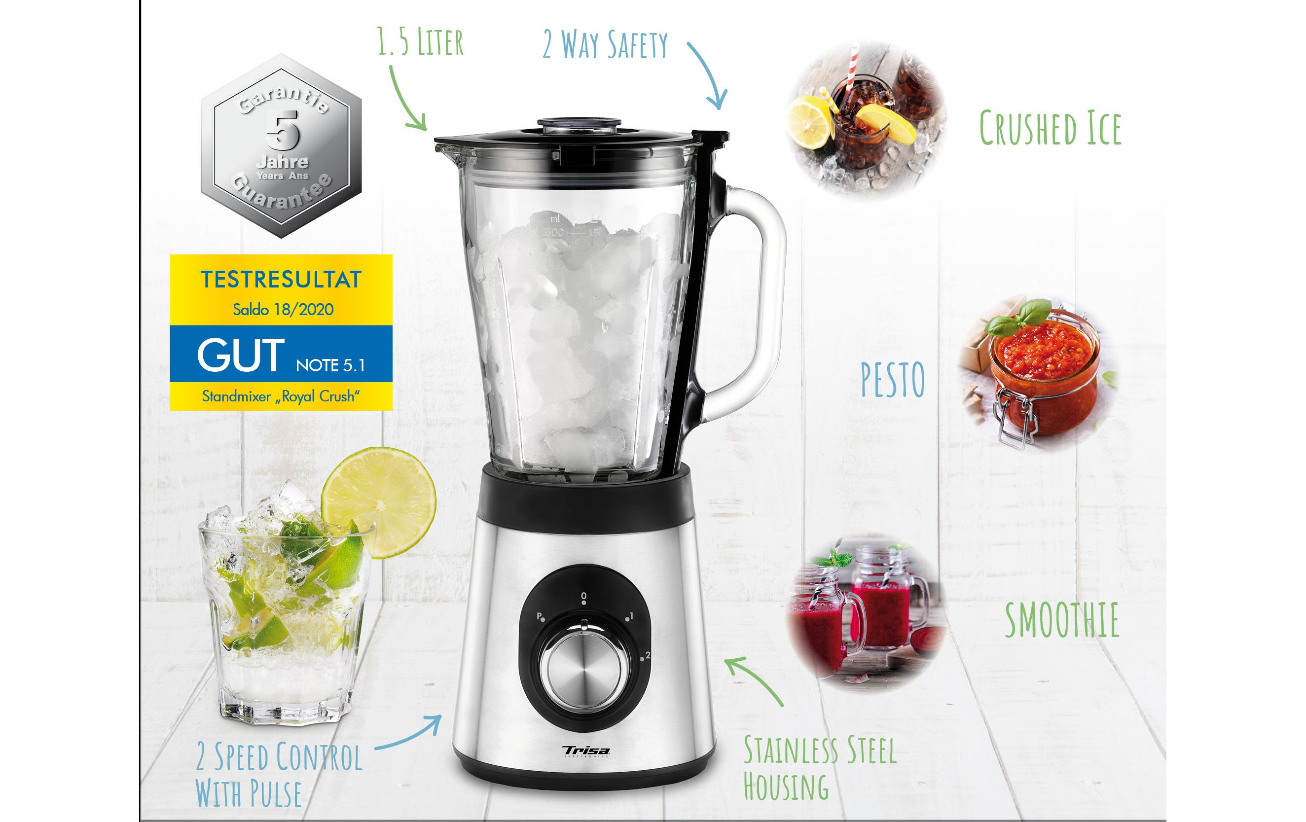Standmixer Royal Crush Silber/SchwarzLeistungsstarker Blender