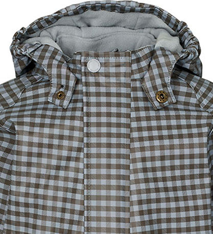 MarMar Regndragt m. Fleece - PU - Orion - Espresso Check
