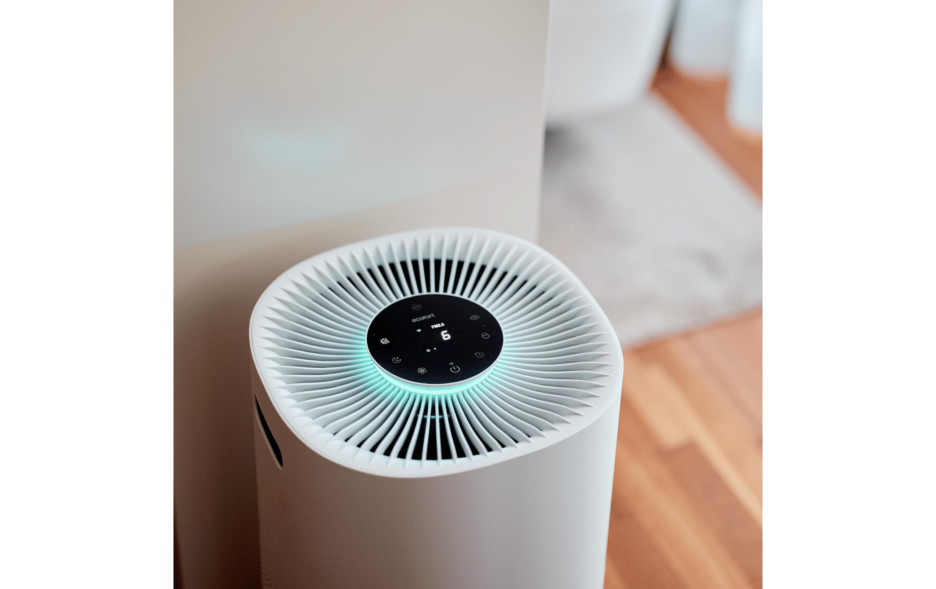 Luftreiniger ecoQ CleanAir 600+ 130 m²<br>Effektiver Luftreiniger gegen Viren, Bakterien, Pollen und Allergene
