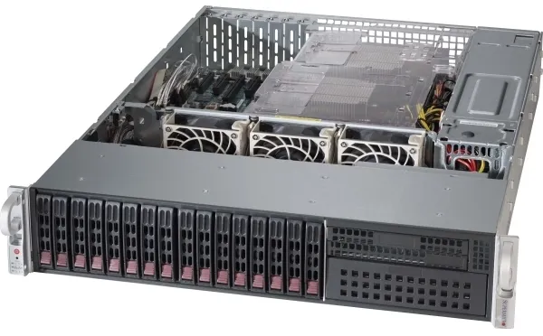 Supermicro SC213 BAC8-R1K23LPB - Rack-monterbar 2U - udvidet ATX - SATA/SAS - hot-swap 1200 Watt - sort