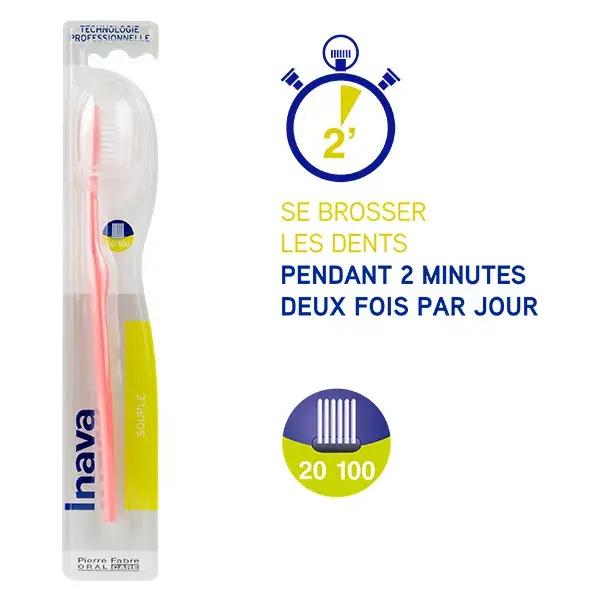 Inava Brosse à Dents 20 100 Souple