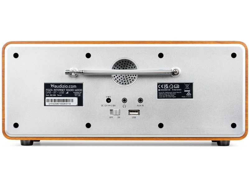 Audizio DAB  Radio Foza Braun/Silber All-in-One-WLAN-Internetradio mit DAB  und UKW