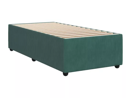 Sommier à lattes de lit avec matelas Vert foncé 90x190 cm