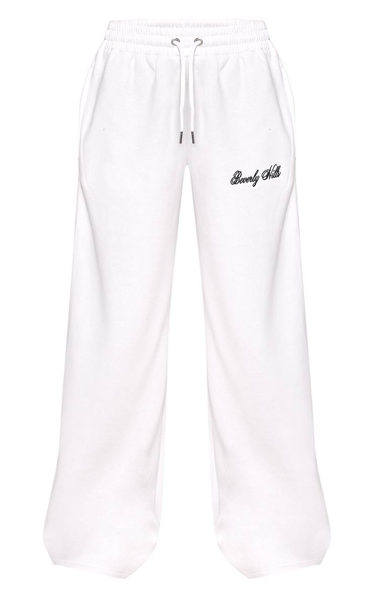 Blanc Jogging Large Brodé Beverly Hills