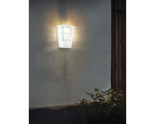 Buitenwandlamp, 1-lichts, H 20 cm, wit