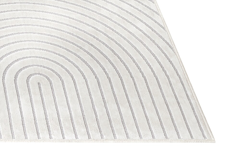 riess-ambiente Teppich ILLUSION - 230x160cm creme beige Kurzflor geometrisches Muster Baumwolle Modern