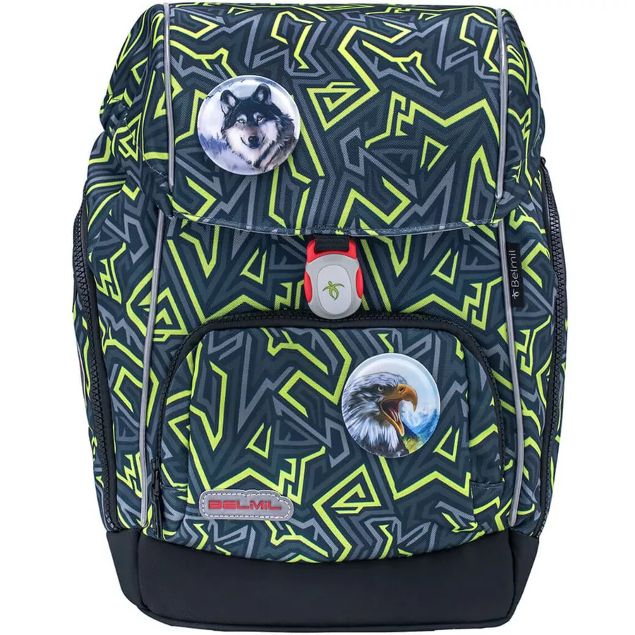 Belmil Schulranzen Premium Comfy Plus Set 5-teilig Iguana