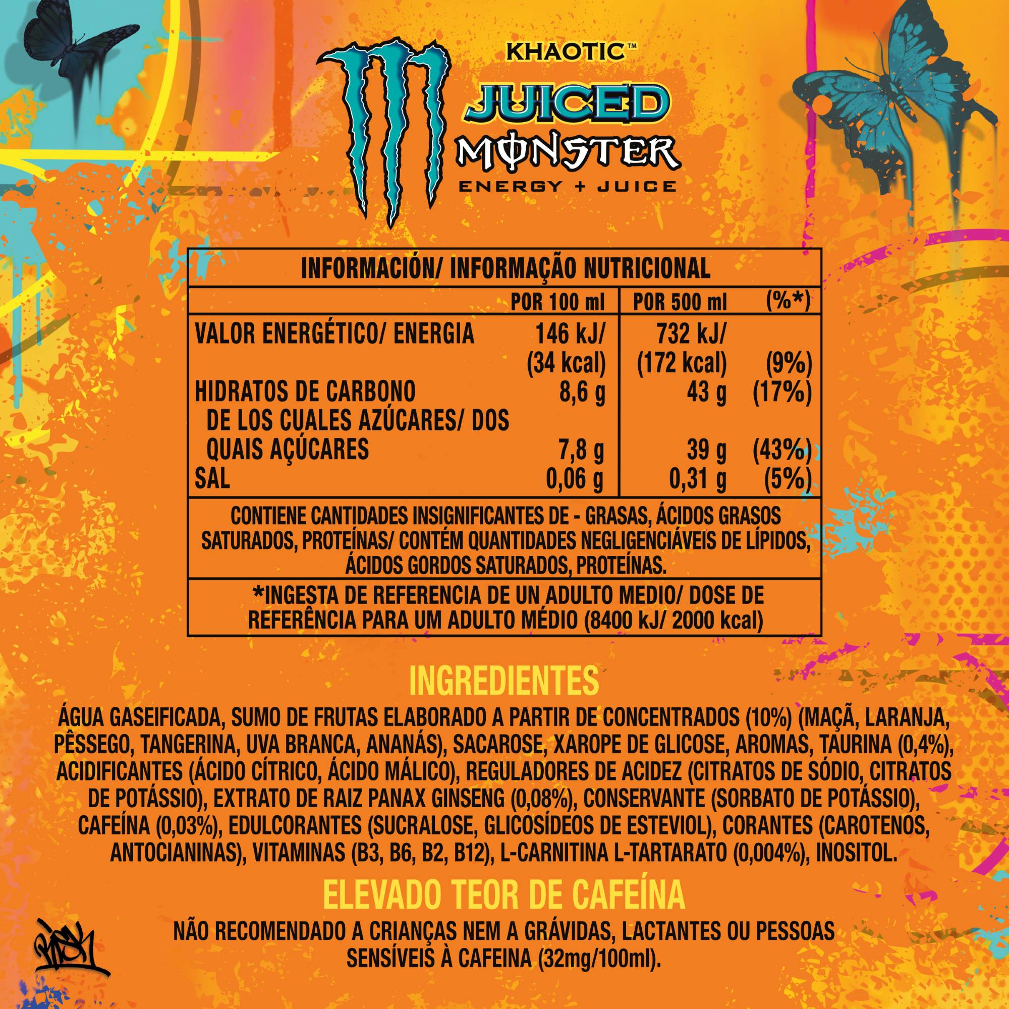BEBIDA ENERGÉTICA MONSTER KHAOTIC JUICE 0.50L