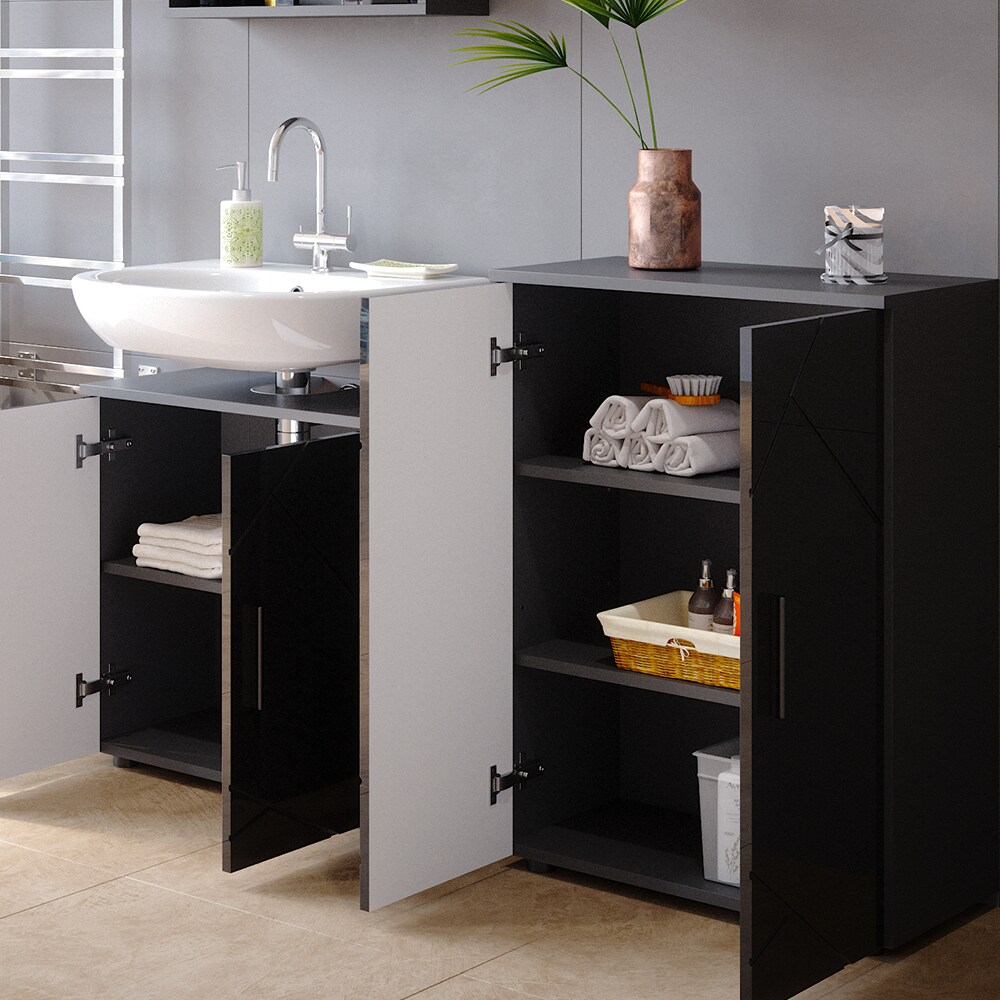 Vicco Badezimmerschrank Badschrank Kommode Irma Badmöbel Badkommode Sideboard