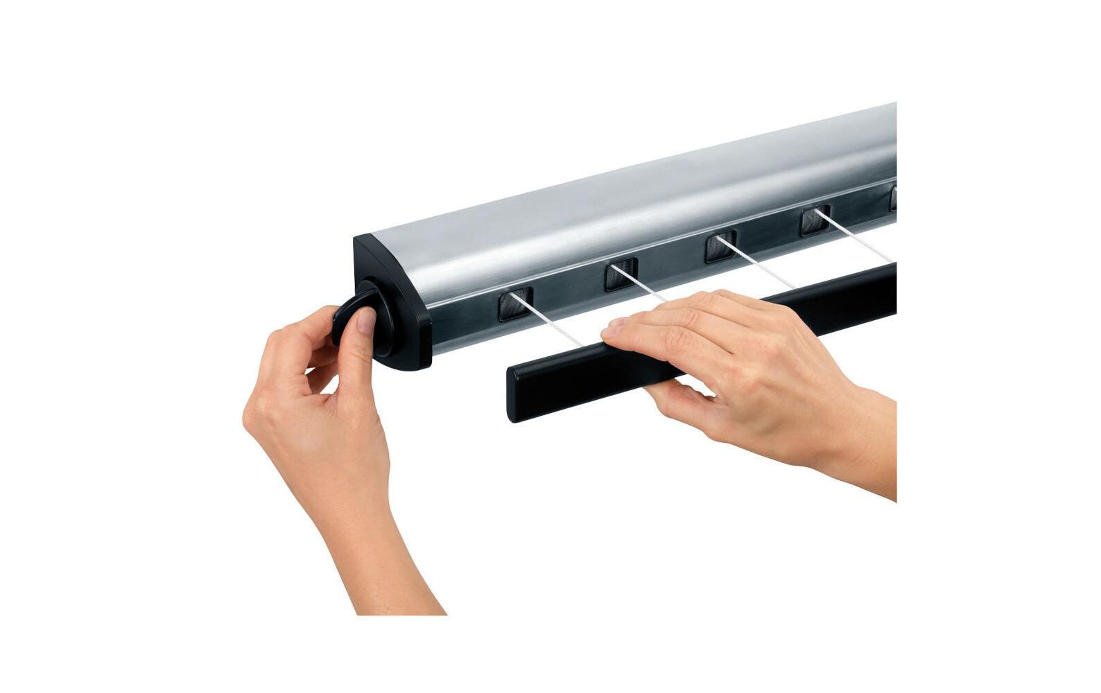 Wandtrockner Pull-Out 4.4 m, SchwarzAuszugwäscheleine