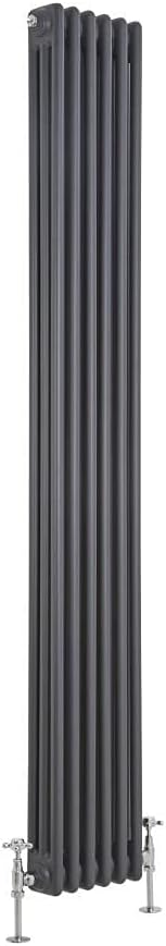 Hudson Reed Regent - Gliederheizkörper 1800mm x 290mm in Anthrazit