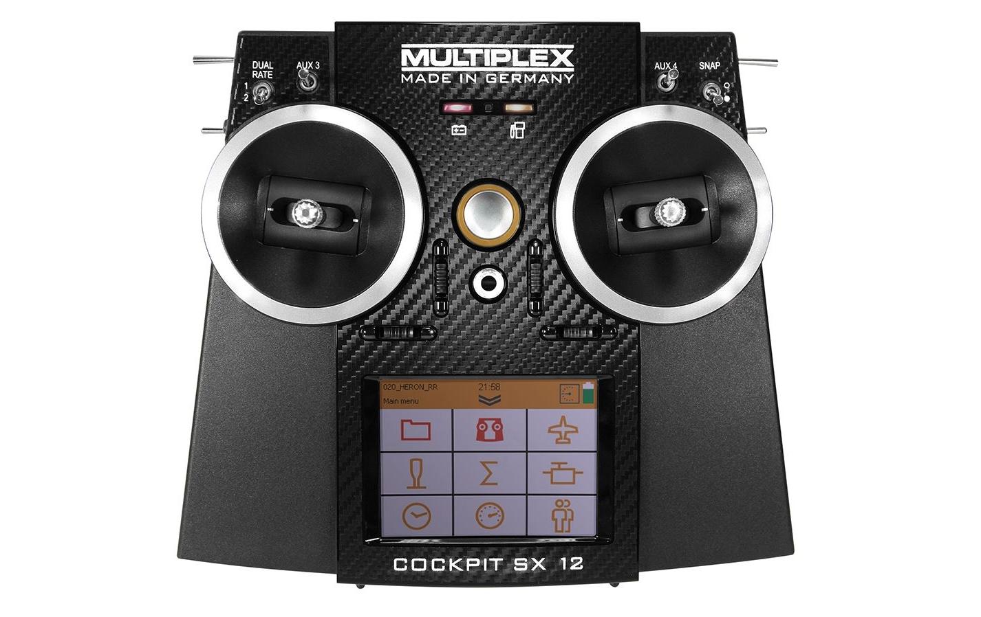 Fernsteuerung Cockpit SX 12 M-Link (nur Sender)<br>Innovativer M-Link 12-Kanal Sender der oberen Mittelkasse mit Telemetrie
