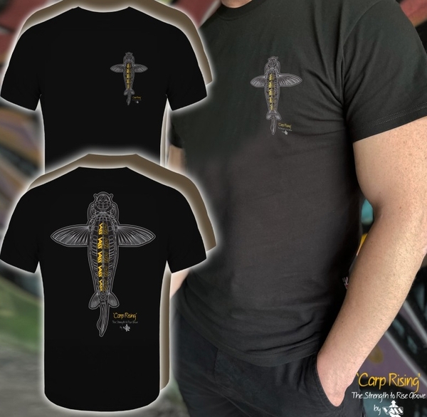 T-shirt Vass 'Carp Rising' noir
