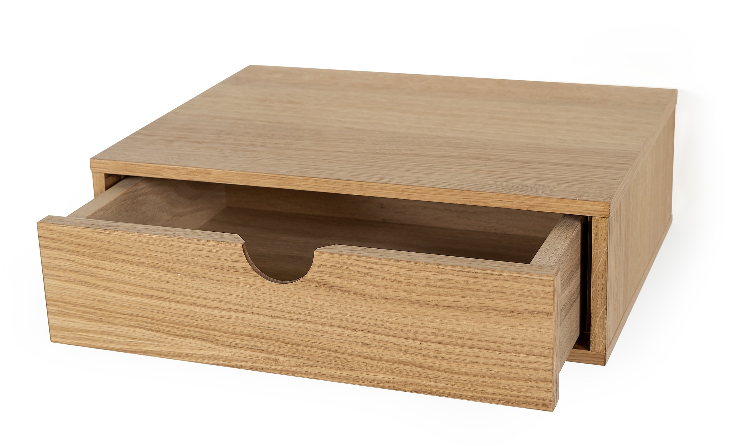 Woodman Nachttisch »Farsta, Beistelltisch, Ablage mit Schublade« Holzfurnier aus Eiche, Breite 40 cm, Wandmontage, FSC®