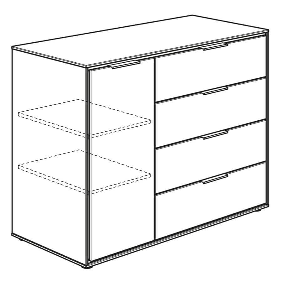 PAIDI Wickelkommode LIEVEN weiß/ braun