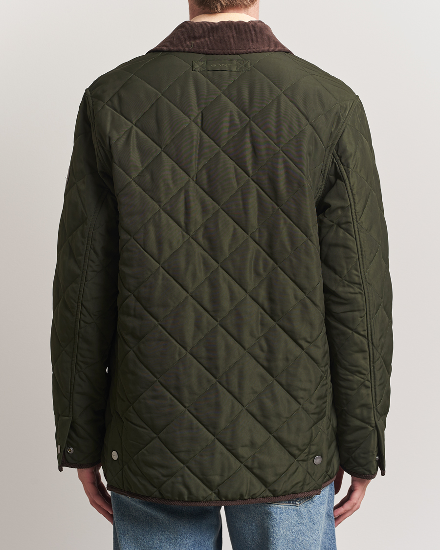 GANT Quilted Fleece Jacket Green Lagoon