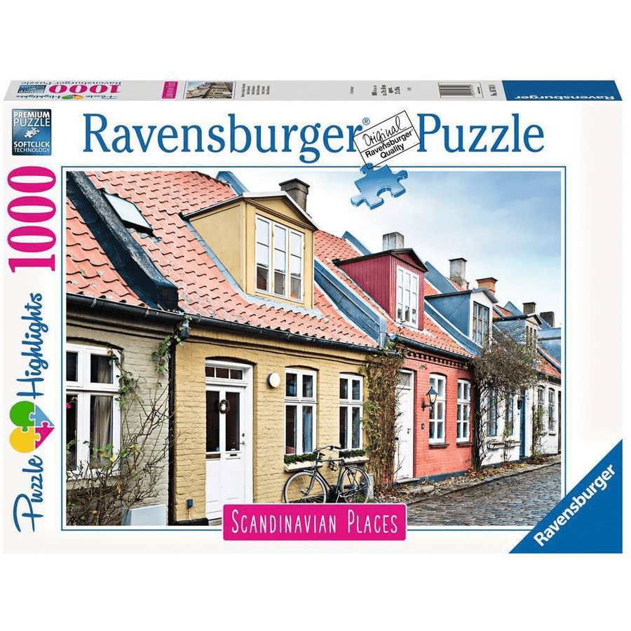 Ravensburger Häuser in Aarhus, Dänemark bunt