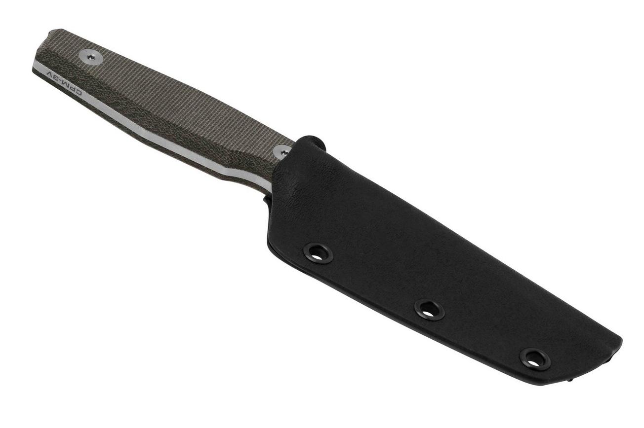 Böker Daily Knives AK4 121511 Green Micarta, vaststaand mes, Alex Kremer design
