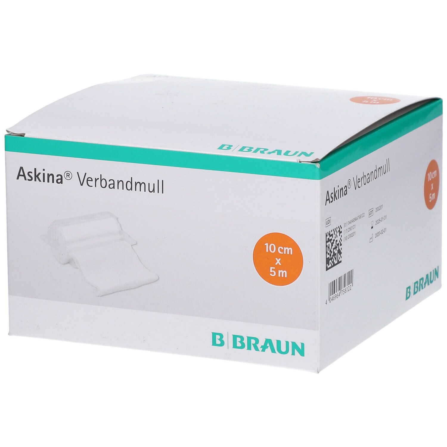 Askina® Mullkompressen 80 cm x 5 m 8 fach gelegt zu 10 cm breit