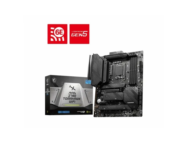 MSI MAG Z790 Tomahawk WIFI - Bundkort - ATX - LGA1700 sokkel - Z790 Chipset - USB-C 3.2 Gen 2x2, USB 3.2 Gen 2, USB 3.2 Gen 1, USB-C 3.2 Gen2 - 2.5 Gigabit LAN, Wi-Fi 6E, Bluetooth - onboard grafik (CPU påkrævet) - HD Audio (8-kanaler)