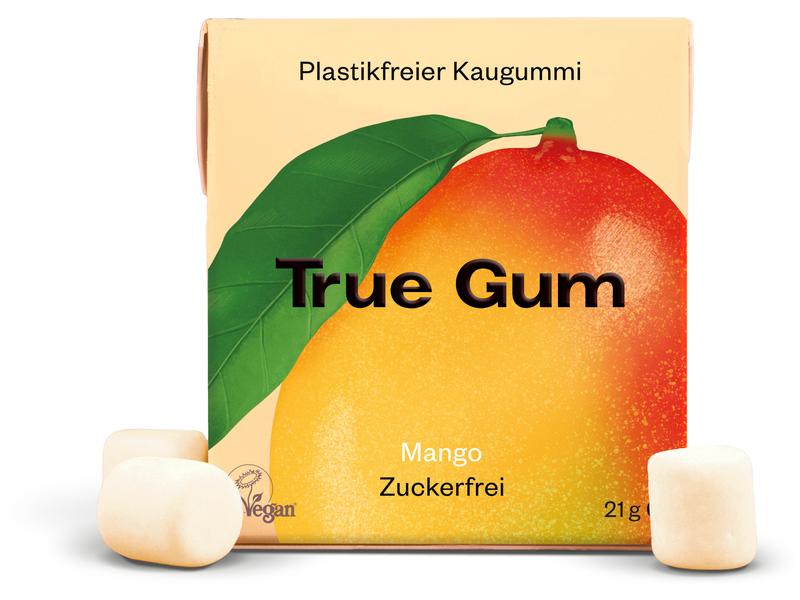True Gum Kaugummi Mango 21 g Veganer und plastikfreier Kaugummi
