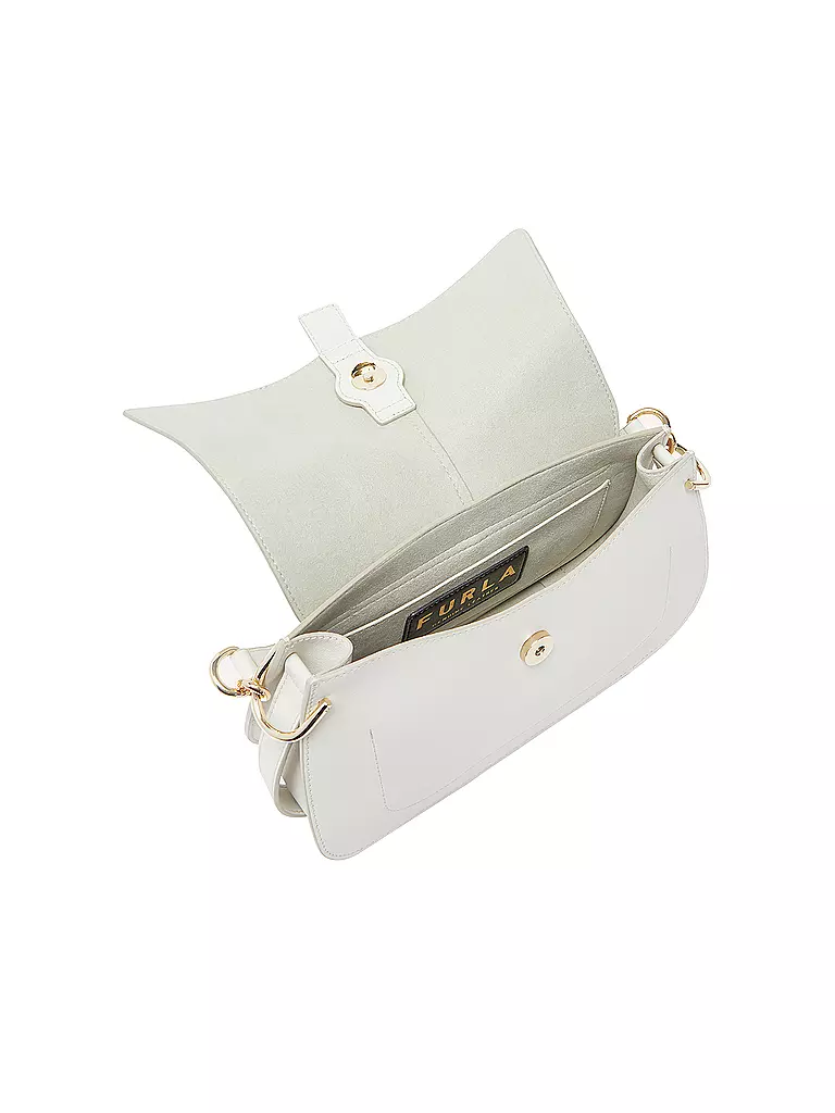 FURLA Ledertasche - Umhängetasche FLOW Medium creme