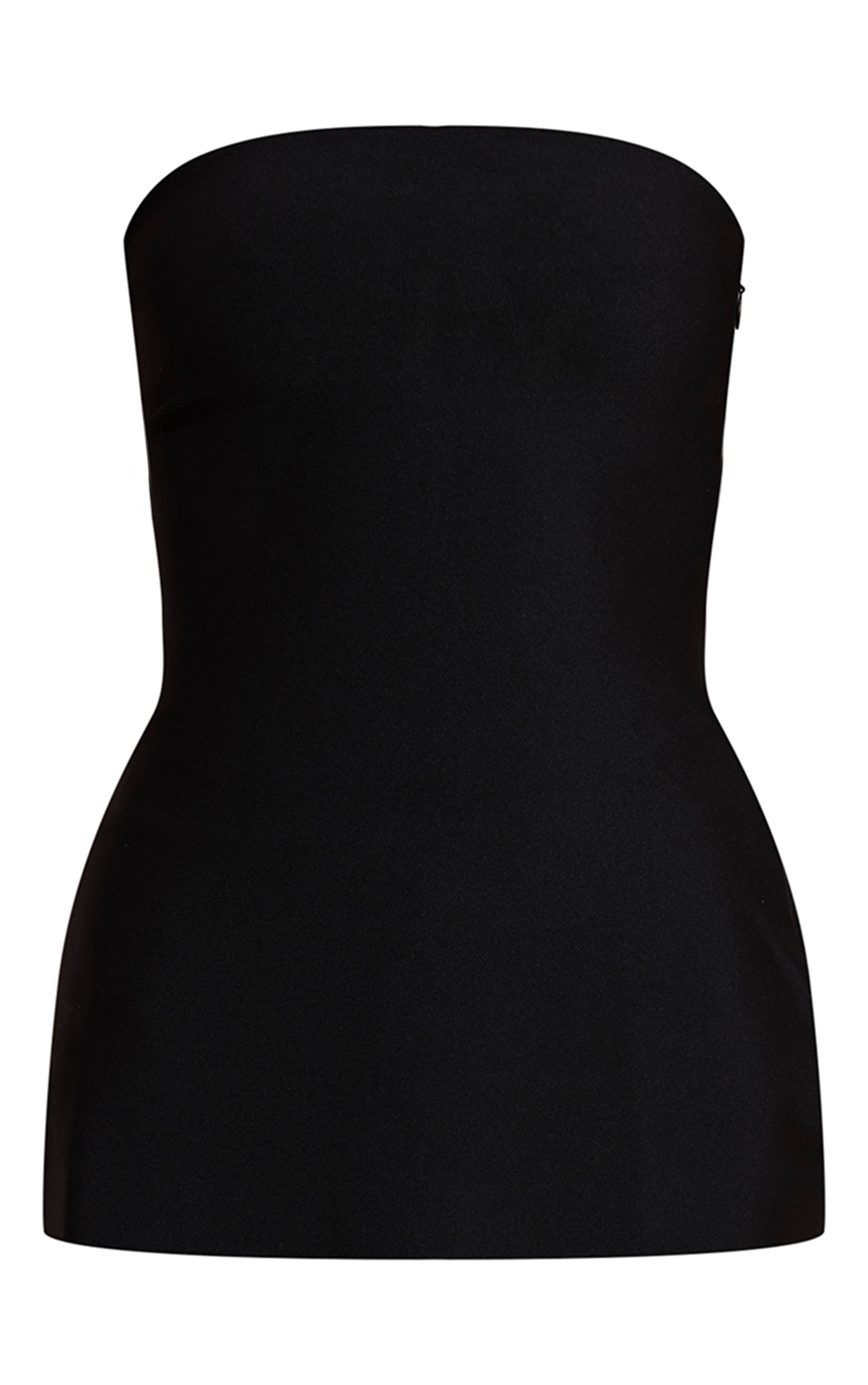 Noir Top Bandeau Ajusté En Bandage