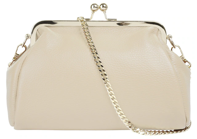 Cluty Abendtasche echt Leder, Made in Italy