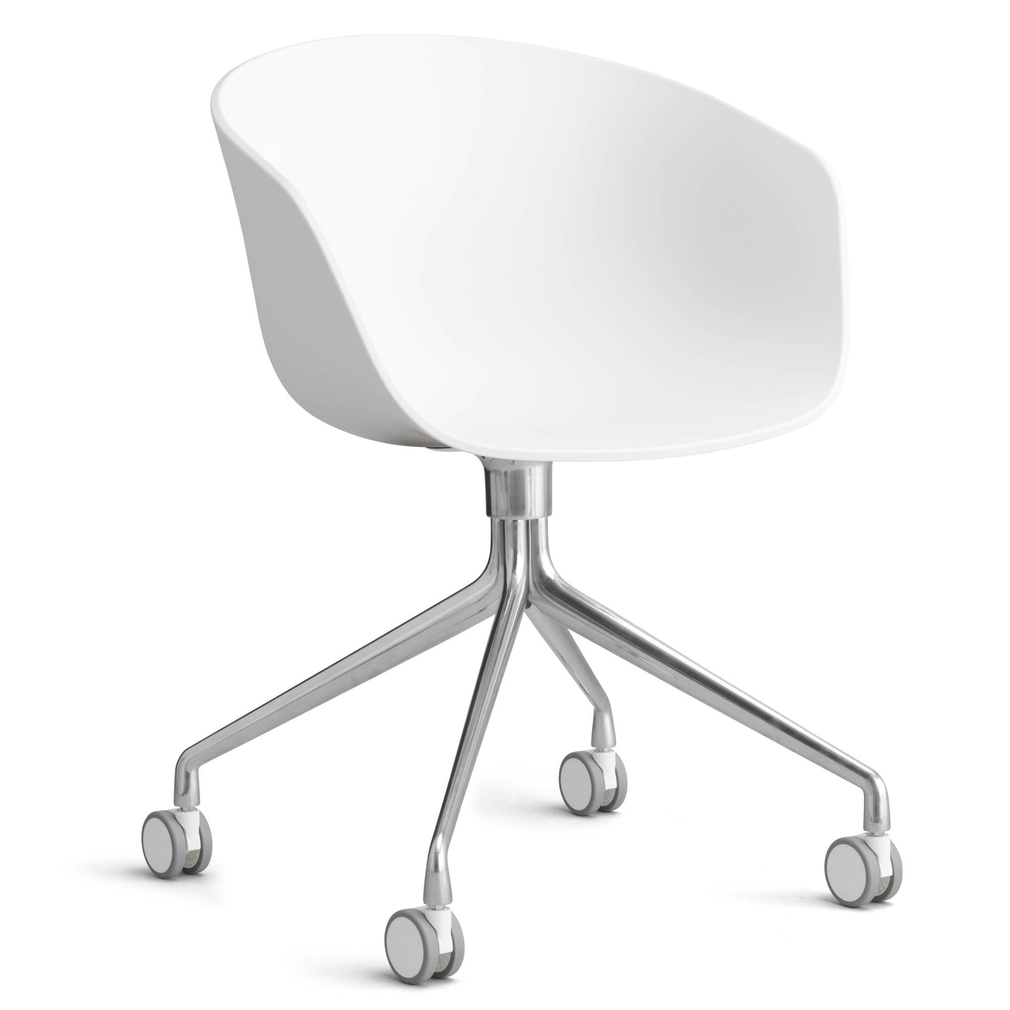 Bureaustoel AAC24 chroom onderstel white