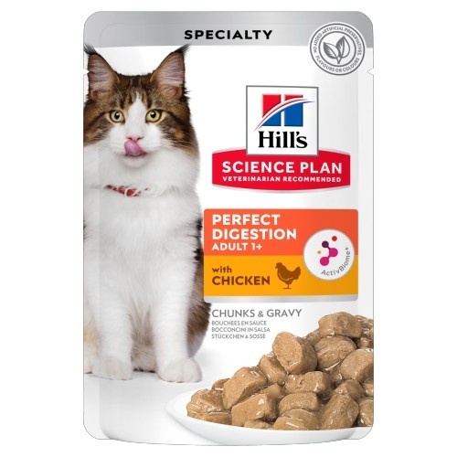 Ração úmida para gatos Hill's Science Plan Adult Perfect Digestion sabor frango