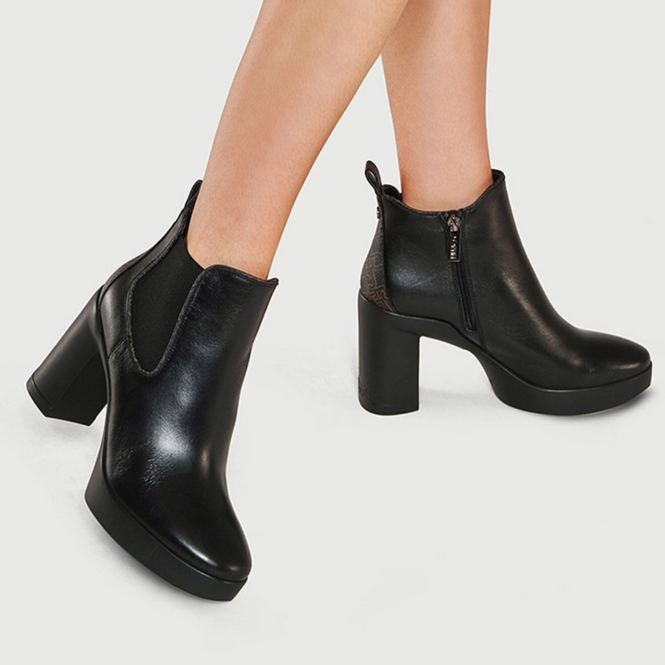 Liu-Jo Bottines en Cuir Now noires - Talon 9 cm